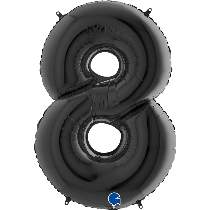 Pallone Mylar Foil Nero N 8 1 Mt