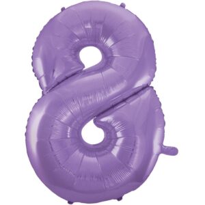 PALLONE MYLAR N 8 VELVET LILAC 40 POL 101 CM