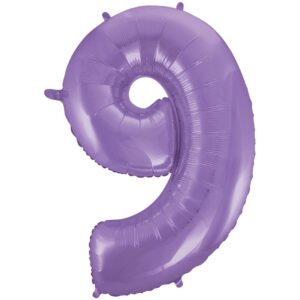 PALLONE MYLAR N 9 VELVET LILAC 40 POL 101 CM