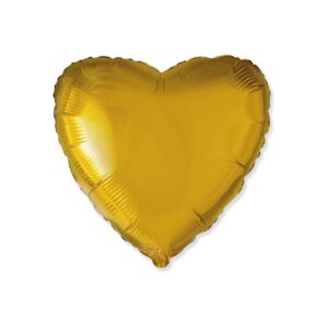 PALLONE MYLAR CUORE ORO 18 POL 46 CM