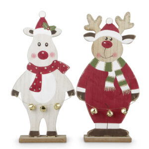 SOGGETTO RENNA CON CAMPANELLI 28 X 14 X 4 CM