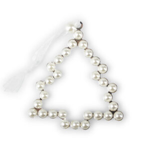 ALBERO DI NATALE IN PERLINE CON NAPPA 10.5 CM