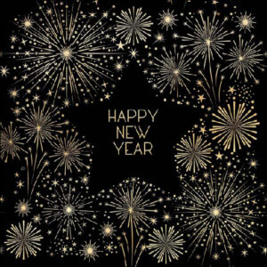 20 TOVAGLIOLI 33 X 33 GOLDEN NEW YEAR
