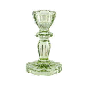 CANDELABRO IN VETRO CM 7 X 10.7 SALVIA
