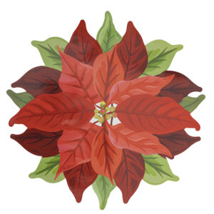 4 SOTTOPIATTI STELLA NATALE 35 CM