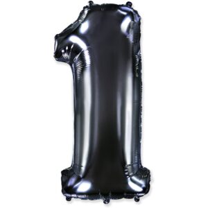 PALLONE MYLAR N 1 NERO 40 POL 101 CM