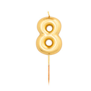 Candela Metal Su Stecco oro N 8 8 cm