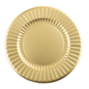 6 MAXI PIATTI ROUND SHAPE GOLD SATIN 33 CM