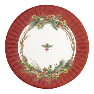 6 MAXI PIATTI TARTAN HOLIDAYS 33 CM