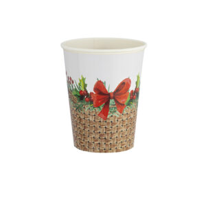 8 BICCHIERI E 8 COVER CHRISTMAS RATTAN 250 CC