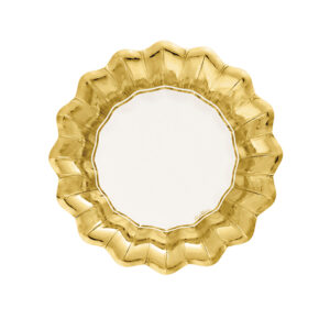 8 PIATTI NEW SHAPE BIANCO BORDO ORO 24 CM