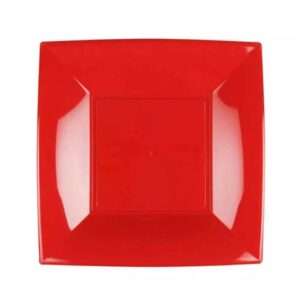 25 Piatti Piani Nice Rosso 23 cm
