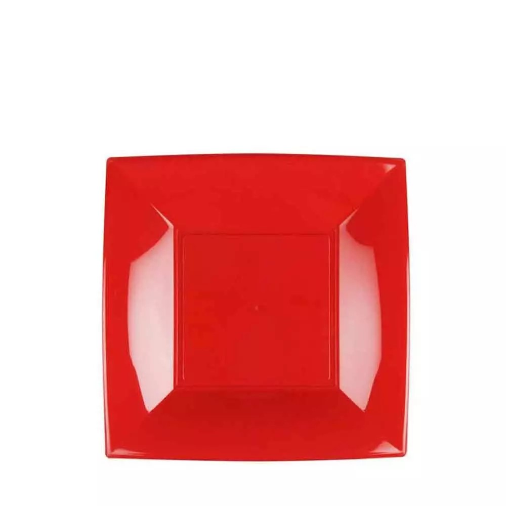 25 Piatti Dessert Nice Rosso 180 mm