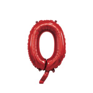 PALLONE MYLAR N 0 ROSSO CON VALVOLA 14 P 35 CM