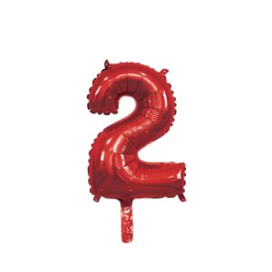 PALLONE MYLAR N 2 ROSSO CON VALVOLA 14 P 35 CM