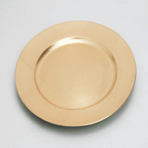 Piatto Plastica Oro Satinato Lucido 33 cm