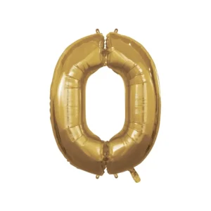 Pallone Mylar Foil Oro Numero 0