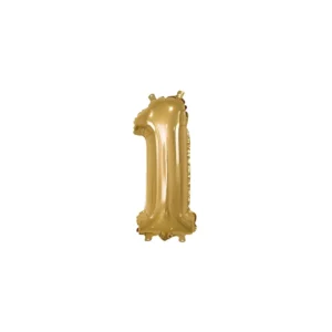 Pallone Mylar Oro Numero 1 35 cm