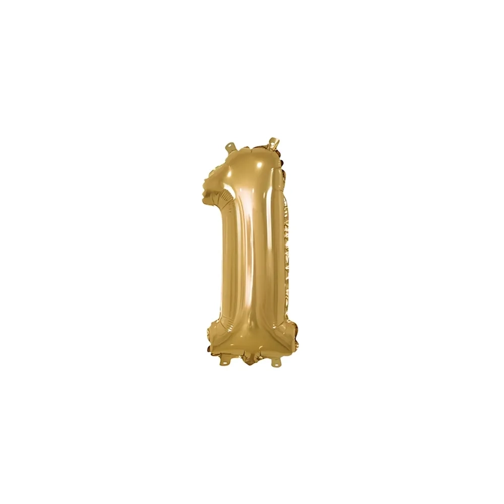 Pallone Mylar Oro Numero 1 35 cm