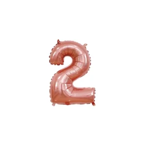 Pallone Mylar Rose Gold Numero 2 - 35 cm