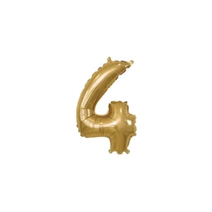 Pallone Mylar Oro Numero 4 - 35 cm