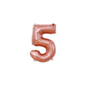 Pallone Mylar Rose Gold Numero 5 - 35 cm