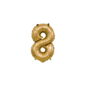 Pallone Mylar Oro Numero 8 - 35 cm