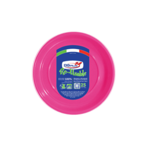 PIATTI FRUTTA REUSE FUCSIA 18 CM 25 PEZZI