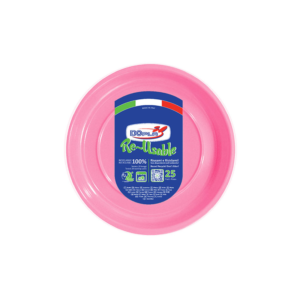 PIATTI FRUTTA REUSE ROSA 18 CM 25 PEZZI