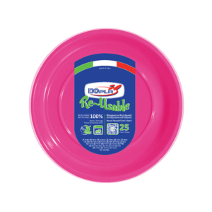 PIATTI PIANI REUSE FUCSIA 22 CM 25 PEZZI