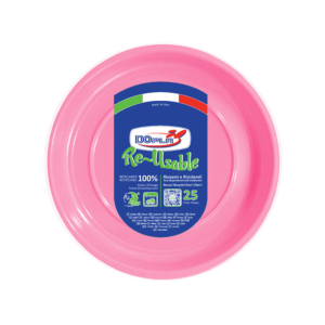 PIATTI PIANI REUSE ROSA 22 CM 25 PEZZI