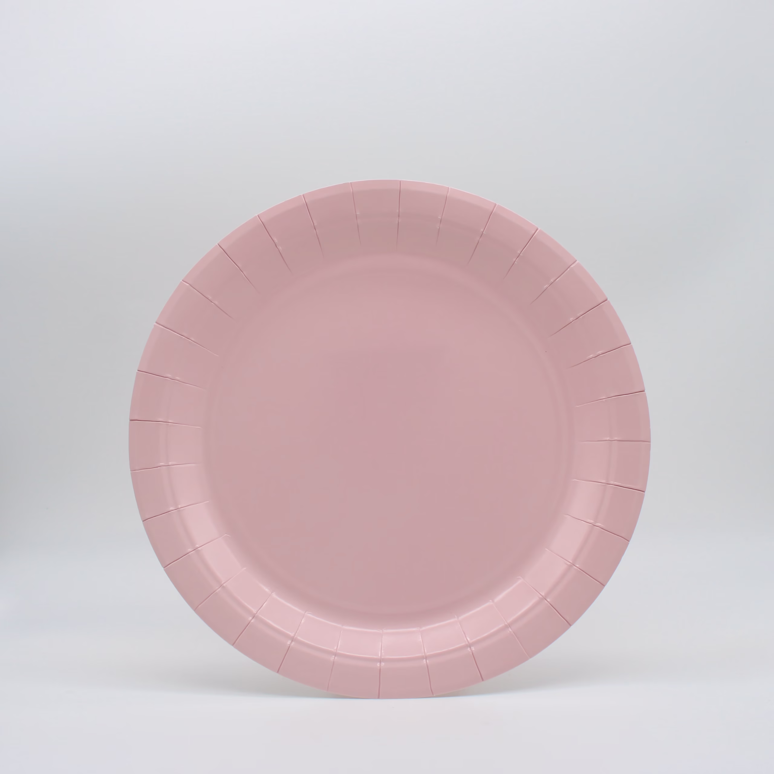 15 Piatti In Carta Rosato 24 cm