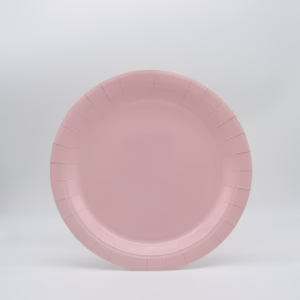 15 Piatti In Carta Rosato 18 cm