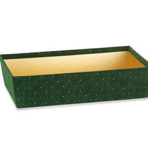 Vassoio Velluto Verde 340 x 200 x 80 mm