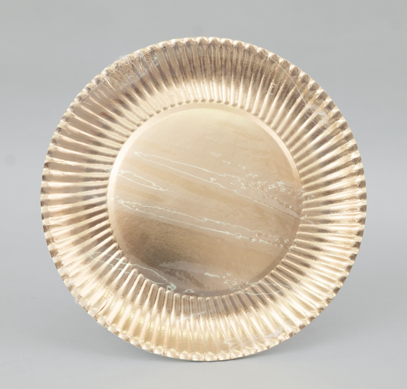 Kit 10 Piatti In Carta Oro 30 cm