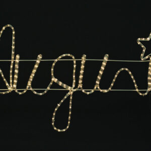 Auguri Tubo Bianco Con 162 Led Luce Calda 110 x 40 cm