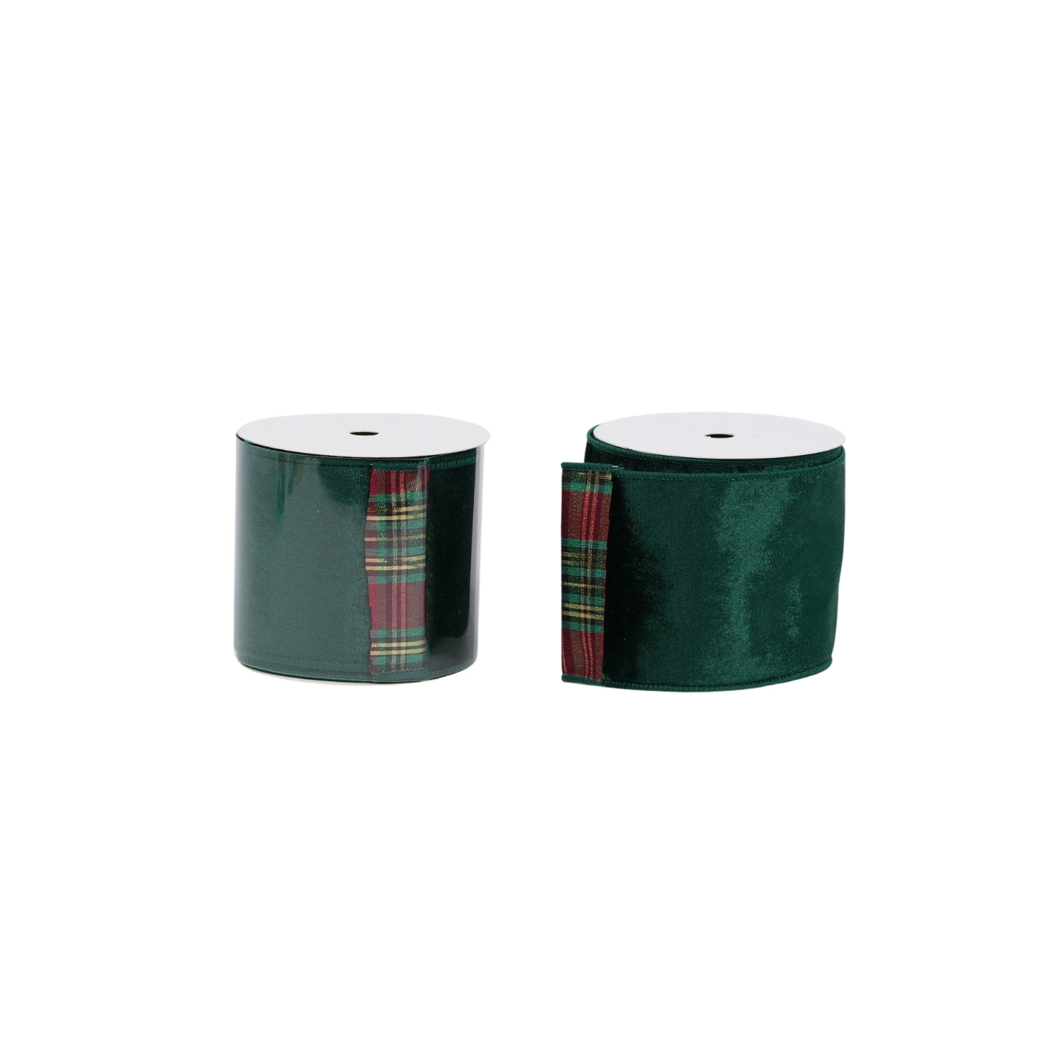 Nastro Decoro Scozzese Verde 10 cm x 5 yard