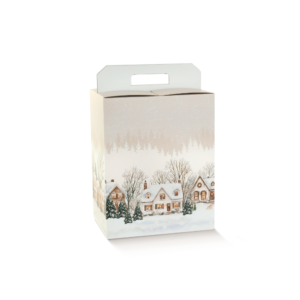 Scatola Porta Panettone e Bottiglia Christmas Village 43 x 24 x 34 cm Scatola Porta Panettone e Bottiglia Christmas Village 33 x 25 x 35 cm Scatola Porta Panettone e Bottiglia Christmas Village 28 x 20 x 35 cm