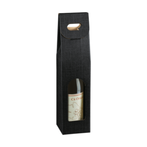 Scatola 1 Bottiglia Seta Nero 90 x 90 x 385 mm