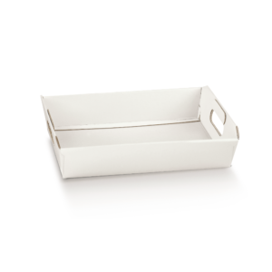Cesto Incollato Fibra Bianco 400 x 300 x 120 mm