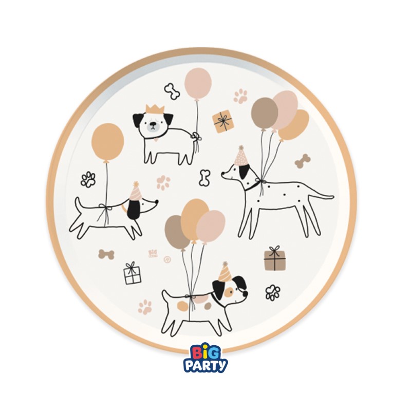 6 Piatti Pet Dogs 18 cm
