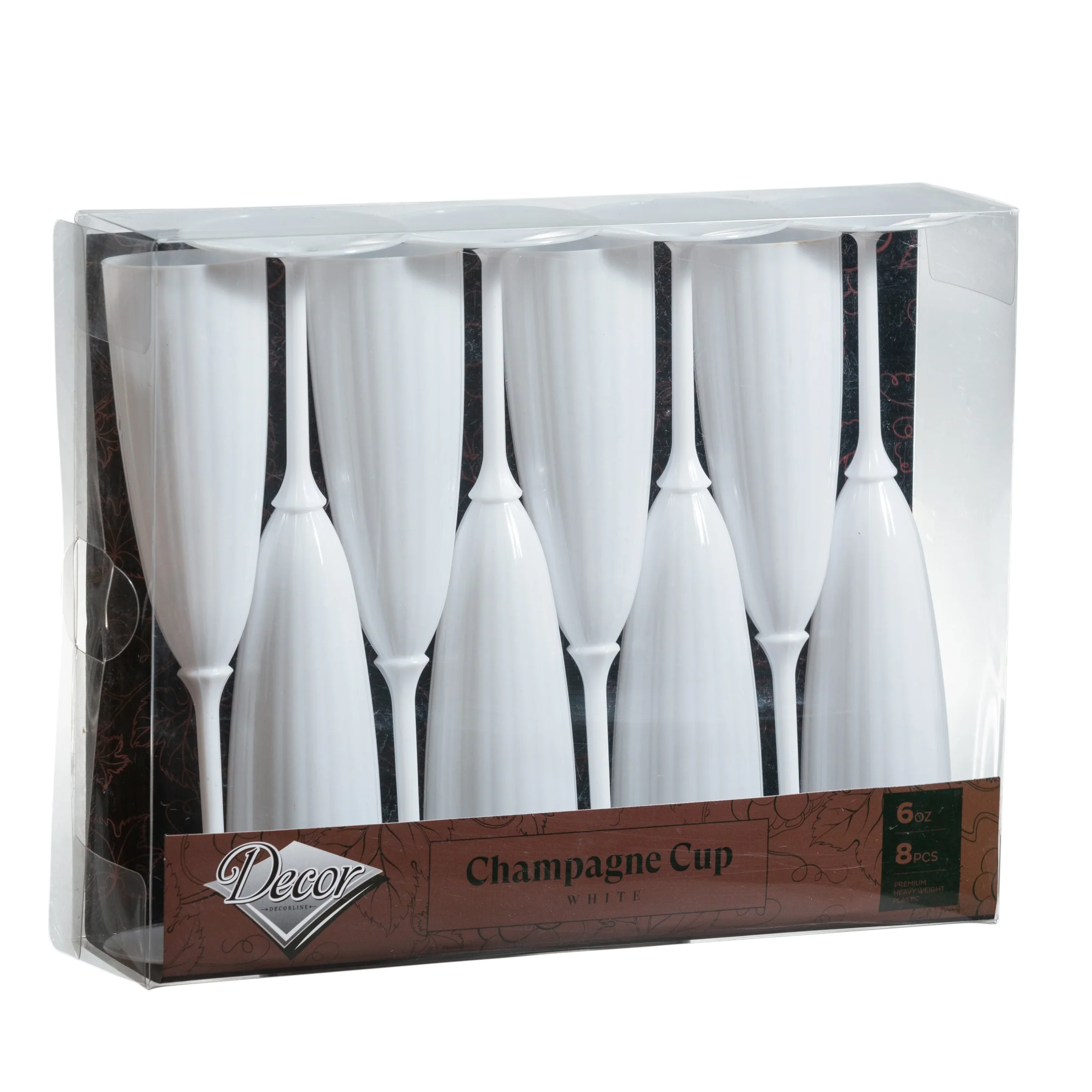 8 Bicchieri da Champagne e Cocktail bianchi 170 ML