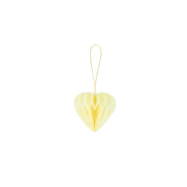 4 Cuori in Carta Avorio 6 cm