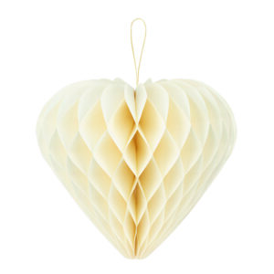 Cuore in Carta Avorio 40 cm