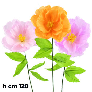 Fiore Sfumato con Stelo 3 Colori 35 x 120 cm