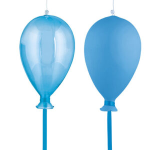 Palloncino in Vetro Celeste Trasparente 90 x 150 mm