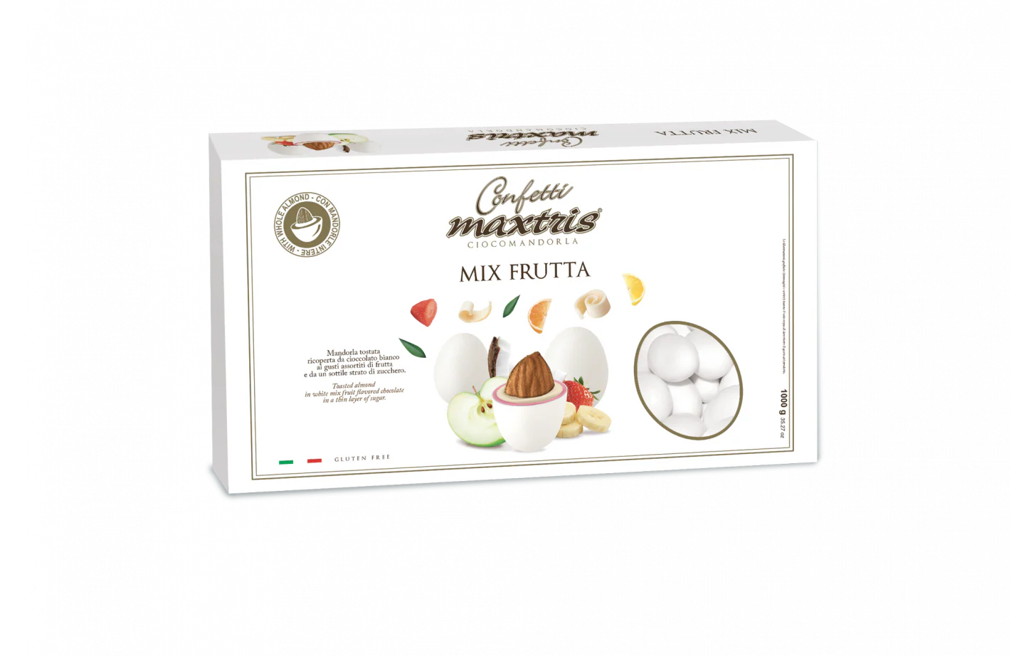 Confetti Maxtris Frutta Bianchi 1 kg