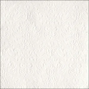 15 Tovaglioli 3v Elegance White 33 x 33 cm