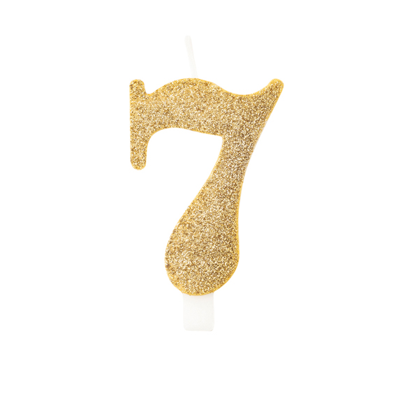 Candelina Bio Glitter Oro N 7 9.5 cm