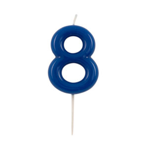 Candelina Glossy Blu Con Pick N 8 10.5 cm